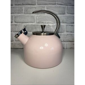 Kate Spade Lenox New York 2.5 Quart Whistling Tea Kettle Blush Pink 9” Tall